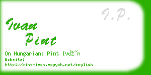 ivan pint business card